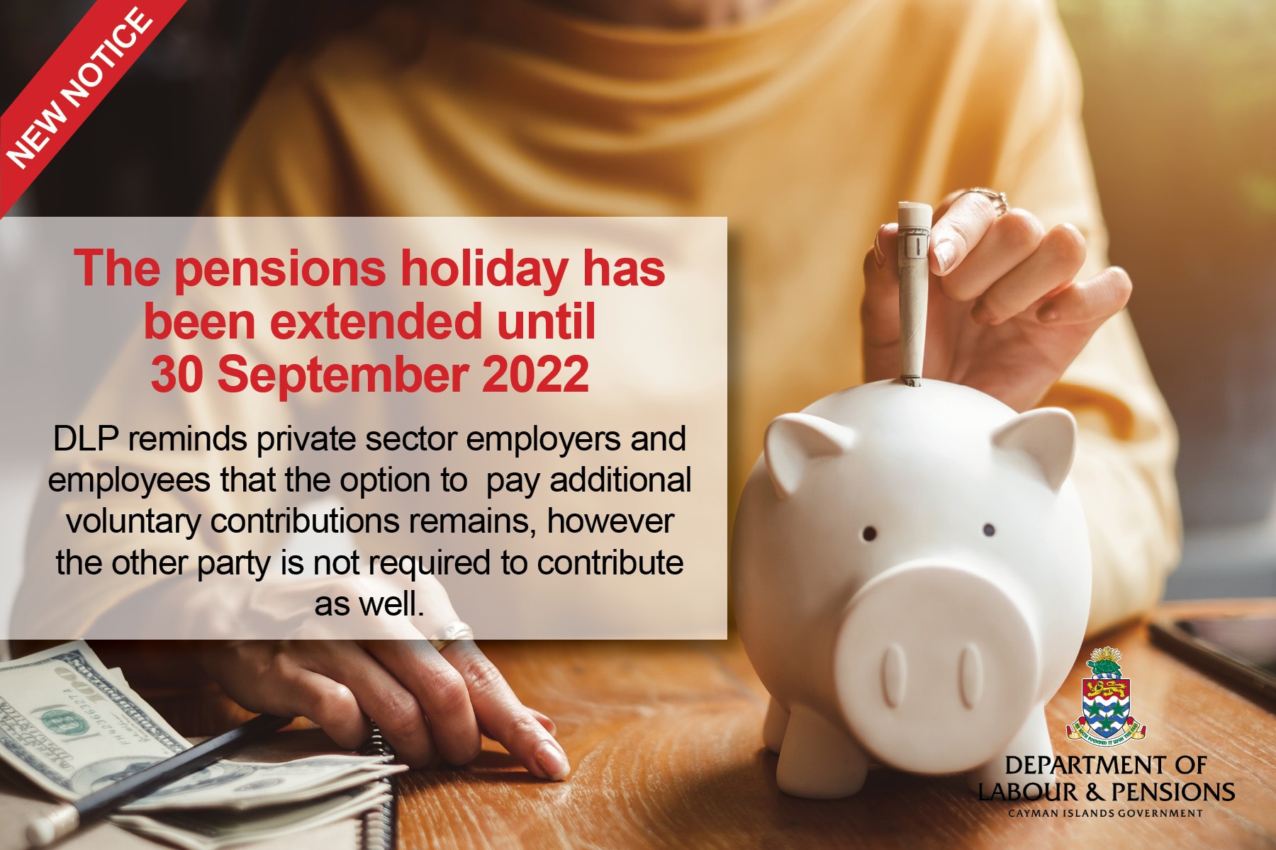 DLP Pension Holiday Extended 30 September