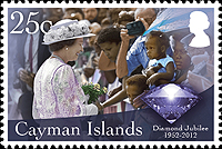 25 The Queen outside the Legislative Building, where she delivered the Throne Speech during her first visit to the Cayman Islands, 16-17 February 1983.